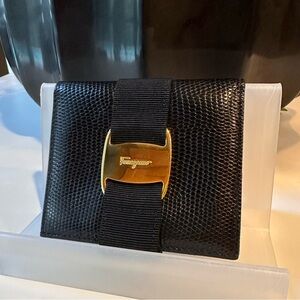 FERRAGAMO leather snap close wallet